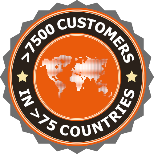 More than 7500 customers in more than 75 countries